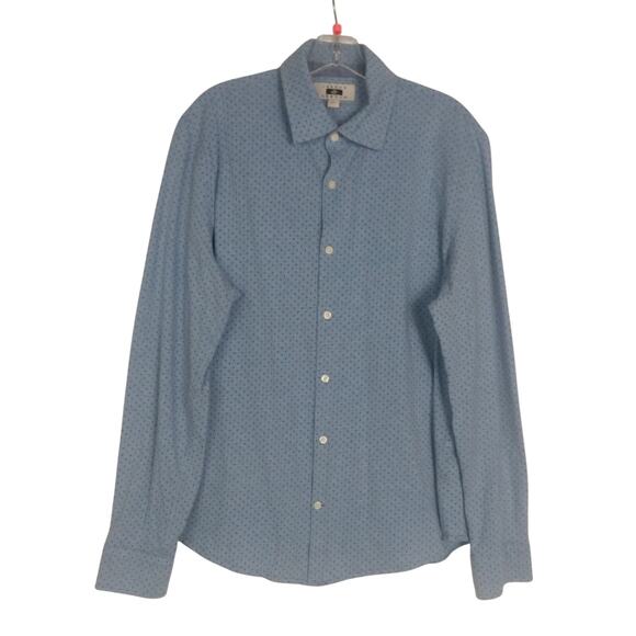 Joseph Abboud Men's Blue‎ Long Sleeve Button Front Shirt XL Cotton - Picture 1 of 6